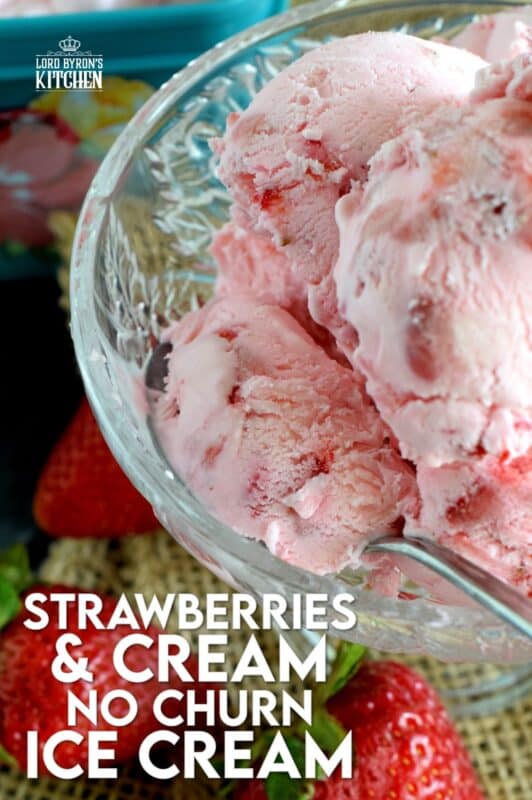 For the intense and dedicated strawberry enthusiast - Strawberries and Cream No Churn Ice Cream is about to become your newest obsession! It's strawberry season, so make this ice cream now with fresh, locally grown strawberries! #nochurn #icecream #strawberriesandcream #homemadeicecream