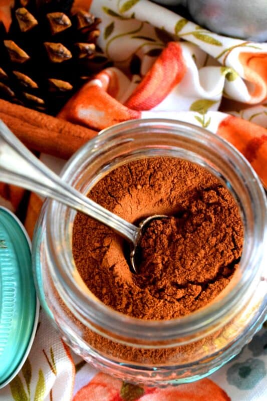 As soon as September comes around, I make an extra large batch of the Pioneer Woman's Homemade Pumpkin Spice blend. I've used it every year since I found it. It's the perfect blend for all of my fall baking! Make a big batch and start using it now and well into Christmas baking season as well! #pioneerwoman #pumpkinspice #pumpkin #spice #blend #homemade