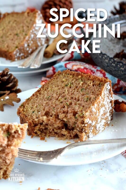 Warming spices such as cinnamon, nutmeg, and ginger come together in this Autumn Spiced Zucchini Bundt Cake to create an inviting slice of fall, using the end of summer’s fresh produce. #zucchini #cake #bundt #fall #spiced #autumn #baking