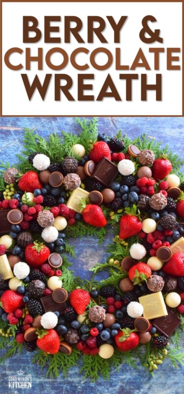 One absolute failproof food pairing is that of really good chocolate and fresh berries. Add this Berry and Chocolate Wreath to your holiday no-bake confections list this Christmas! Buy your favourite chocolates and your family's favourite berries. Assemble this wreath and dig in! #wreath #christmas #holiday #berries #chocolate #truffles #party