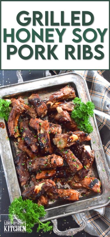 If you have never tried ribs in an instant pot, what are you waiting for!? Grilled Honey Soy Pork Ribs are pressure cooked and then grilled to perfection in a sweet sauce consisting of honey, dark soy sauce, rice vinegar, mirin, and sesame oil. They are super tender and fall-off-the-bone perfect! #ribs #grilled #instantpot #asian #pork #porkribs