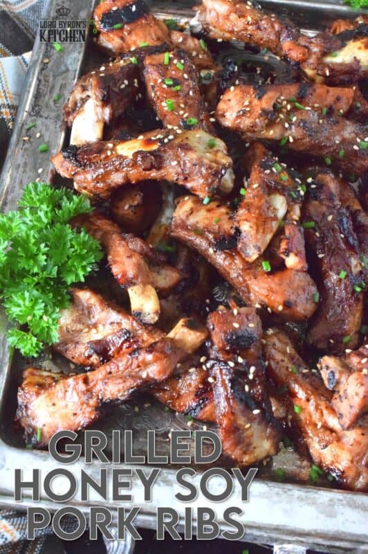 If you have never tried ribs in an instant pot, what are you waiting for!? Grilled Honey Soy Pork Ribs are pressure cooked and then grilled to perfection in a sweet sauce consisting of honey, dark soy sauce, rice vinegar, mirin, and sesame oil. They are super tender and fall-off-the-bone perfect! #ribs #grilled #instantpot #asian #pork #porkribs