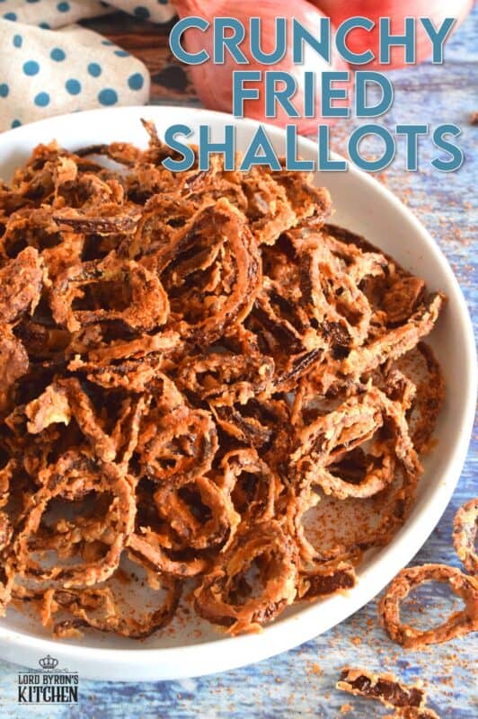 Add crunch and flavour to your salads, top your baked potato with texture, or add these to a sandwich or wrap for an even better lunchtime treat! Crunchy Fried Shallots are crispy and seasoned with one of the most underrated seasoning blends. You have got to try this one! #shallots #friedonions #saladtopping #crunchy