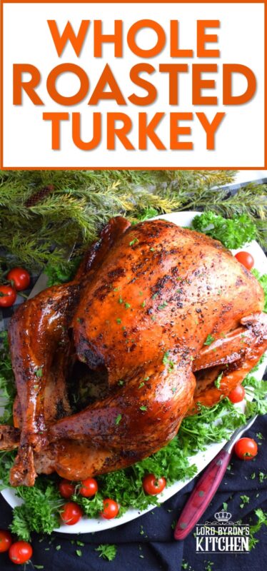 Roasting a whole turkey does not need to be complicated. For a super moist and delicious turkey, you only need 5 ingredients and a little patience. The secret to keeping a turkey from drying out in the oven is butter, and it's so easy! #turkey #roasted #basic #whole #how