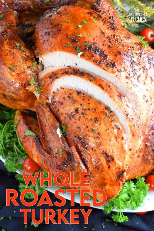 Roasting a whole turkey does not need to be complicated. For a super moist and delicious turkey, you only need 5 ingredients and a little patience. The secret to keeping a turkey from drying out in the oven is butter, and it's so easy! #turkey #roasted #basic #whole #how