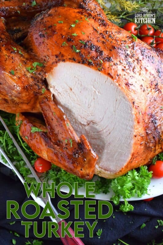 Roasting a whole turkey does not need to be complicated. For a super moist and delicious turkey, you only need 5 ingredients and a little patience. The secret to keeping a turkey from drying out in the oven is butter, and it's so easy! #turkey #roasted #basic #whole #how