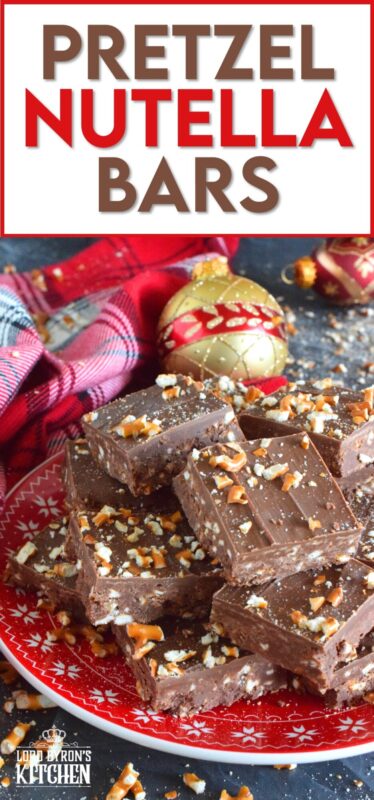 Nutella is very popular in most families, especially families with kids. Pretzel Nutella Bars combines the nutty and creamy chocolatey-ness that is Nutella with the crunchiness and saltiness of pretzels. And, if that wasn't enough, the bars are topped with melted Mirage Candy Bars! #nutella #candybar #chocolate #bars #nobake