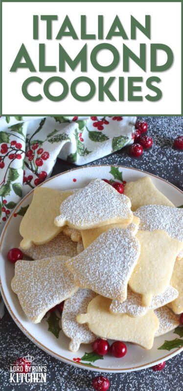 There are some cookies that look bland and basic, yet they taste like the most marvelous thing you've ever put in your mouth; Italian Almond Cookies are a perfect example. It's the almond flour that gives these cookies so much texture. And, the almond extract is where most of the fruity flavour comes from. You have to try these! #italian #cookies #almond #christmas