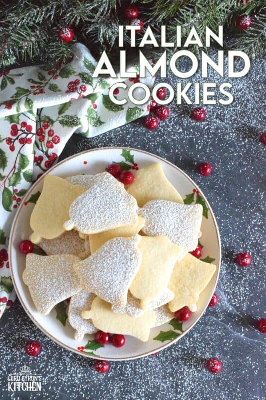 There are some cookies that look bland and basic, yet they taste like the most marvelous thing you've ever put in your mouth; Italian Almond Cookies are a perfect example. It's the almond flour that gives these cookies so much texture. And, the almond extract is where most of the fruity flavour comes from. You have to try these! #italian #cookies #almond #christmas