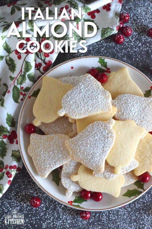 There are some cookies that look bland and basic, yet they taste like the most marvelous thing you've ever put in your mouth; Italian Almond Cookies are a perfect example. It's the almond flour that gives these cookies so much texture. And, the almond extract is where most of the fruity flavour comes from. You have to try these! #italian #cookies #almond #christmas
