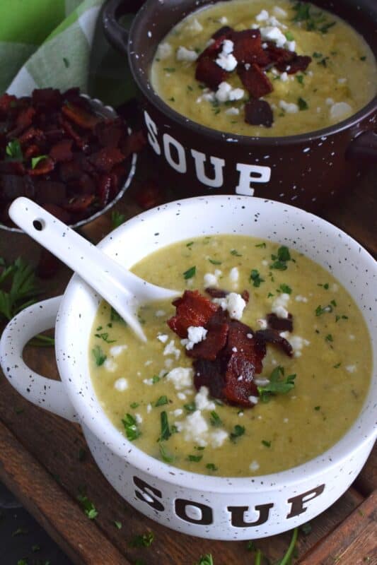 A creamy and delicious soup prepared with the help of a few aromatic vegetables. Love them or hate them, Brussels Sprouts Soup really is a dish for everyone, because if you don't tell them, they won't know! #brusselssprouts #sprouts #soup #vegetariansoup #vegansoup #vegan