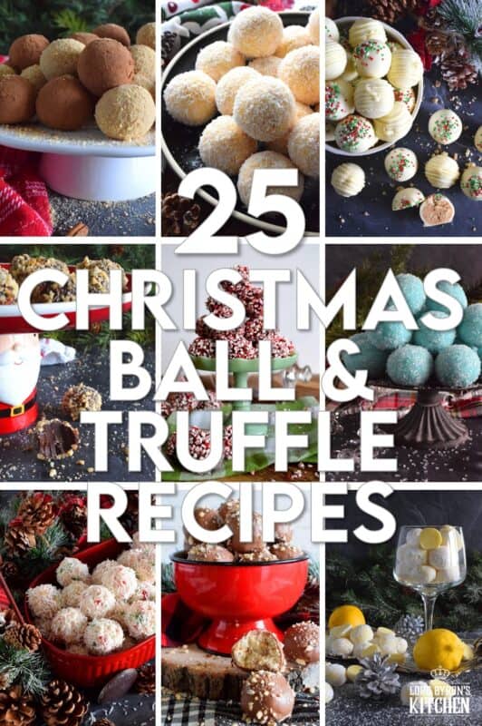 When it comes to preparing sweets and treats for the holidays, my favourites are the kind that are no-bake and usually comes in the form of a ball. My collection of 25 Christmas Ball and Truffle Recipes will no doubt include several of your favourites too. These tried and tested recipes are just what you need to jump-start your holiday baking! #truffles #balls #christmas #holiday #nobake