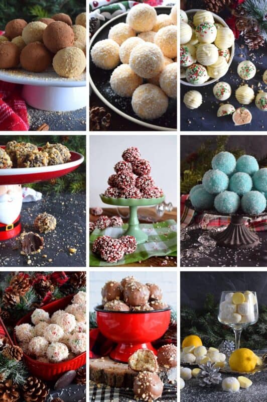 When it comes to preparing sweets and treats for the holidays, my favourites are the kind that are no-bake and usually comes in the form of a ball. My collection of 25 Christmas Ball and Truffle Recipes will no doubt include several of your favourites too. These tried and tested recipes are just what you need to jump-start your holiday baking! #truffles #balls #christmas #holiday #nobake