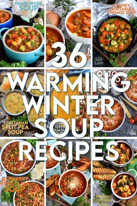Soup is the best comfort food on the planet. It’s a part of every culture in some shape or form, which is probably why it is always homey and hearty. This collection of 36 Warming Winter Soups is perfect for the months ahead. Use it often as a resource and a solution to your daily what's-for-dinner dilemma. Soup's on! #soup #souprecipes #winter #recipes