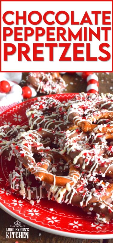 The combination of salt and chocolate has always been one of the best! In this quick and easy treat recipe, salted pretzels are dipped in melted chocolate and topped with crushed peppermint candy canes. They're super easy to make and can be packaged up for gifts as well. #candycane #pretzels #peppermint