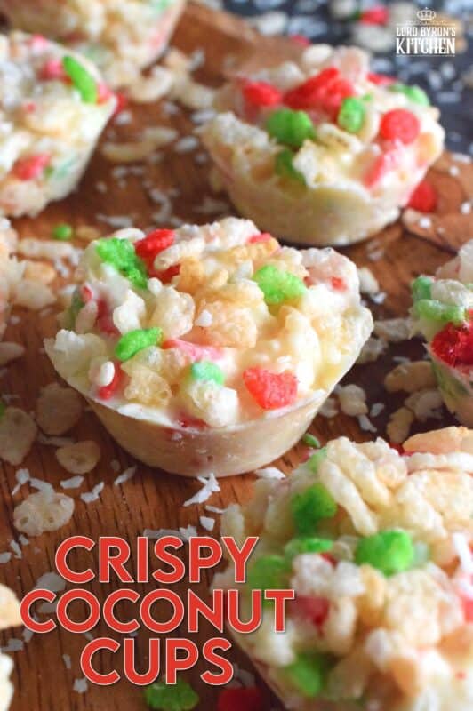 Excuse the alliteration; it couldn't be helped! Crispy Coconut Cups just might be my newest no-bake confection obsession. If you can use a microwave to melt chocolate, then you've got this one in the bag! Make this recipe your own by easily switching up the ingredients to create new flavours too! #nobake #coconut #chocolate #ricekrispies