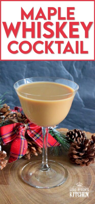 Cold brew coffee is featured in this Maple Whiskey Cocktail, and it's sweetened just slightly with real maple syrup. This coffee-inspired cocktail is rounded out with a good splash of cream. #whiskey #cocktail #drinks #coldbrew