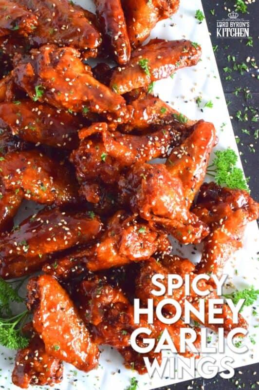 An all-time favourite ingredient combination, which is honey and garlic, is combined with spicy Korean gochujang and salty soy sauce. The result is a sweet, sticky, and slightly spicy chicken wing recipe that is absolutely phenomenal! If you are a wing lover, you just gotta try these! #wings #honeygarlic #gochujang #korean