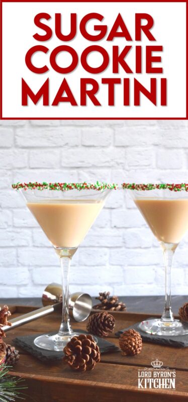 Even though this Sugar Cookie Martini doesn't have an actual sugar cookie in it, it certainly does taste like everyone's favourite holiday confection! #cocktails #drinks #martini #christmas