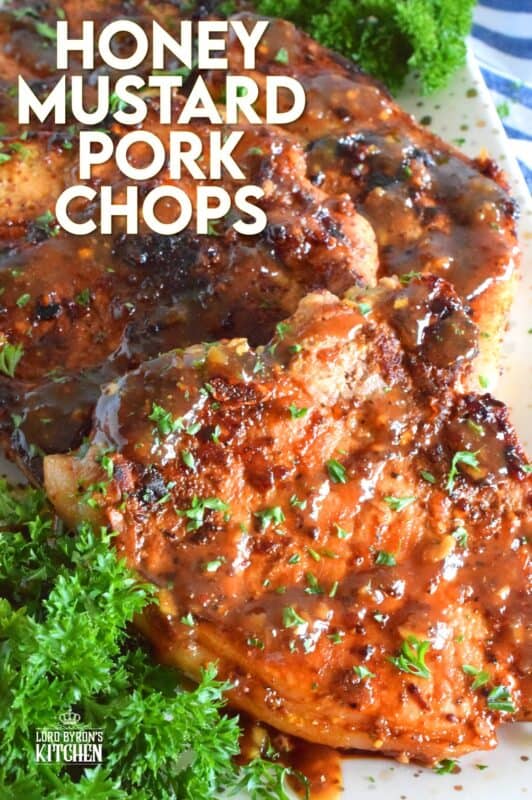 A marinade of sweet and warm ingredients is what makes these pan-fried Honey Mustard Pork Chops so extraordinary! Prepared from start to finish in less than one hour, these are a great weeknight dinner option the whole family will enjoy! #honey #mustard #porkchops #pork #fastfry #familyrecipes #whatsfordinner