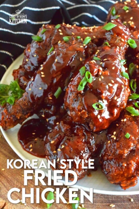 My version of a Korean-Style Fried Chicken promises three things - more crunch, more flavour, and more sauce! The crispy batter is light and flaky, while the sauce is sweet, spicy, tangy, and savoury. With such a robust flavour, this recipe warranted drumsticks rather than wings! #korean #friedchicken #koreanchicken #gochujang #redsauce #sweetandspicy #koreanbbq