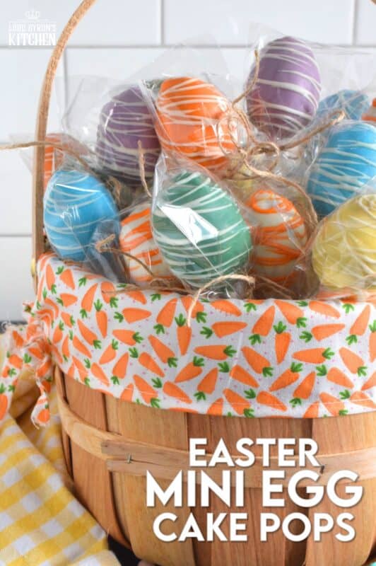 Prepared with a homemade chocolate mini egg cake center, dipped in spring-like, pastel-coloured candy melts, and drizzled with melted white chocolate, Easter Mini Egg Cake Pops are fun to make and are super fun to eat too! So much cheaper than store-bought cake pops, these are almost too delicious to share! #easter #cakepops #minieggs