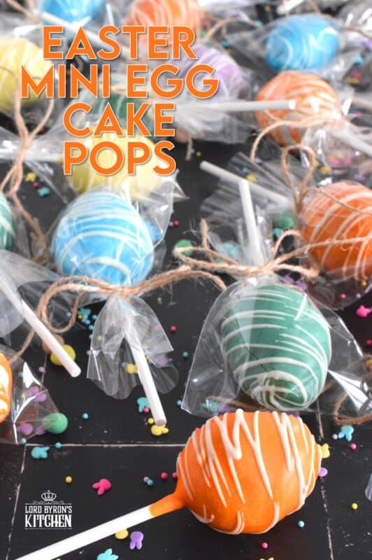 Prepared with a homemade chocolate mini egg cake center, dipped in spring-like, pastel-coloured candy melts, and drizzled with melted white chocolate, Easter Mini Egg Cake Pops are fun to make and are super fun to eat too! So much cheaper than store-bought cake pops, these are almost too delicious to share! #easter #cakepops #minieggs