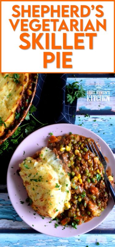 Look at these photos; doesn't that dish look hearty and meaty? That's because it is, but without a trace of meat! Shepherd's Vegetarian Skillet Pie is a perfect family dinner recipe for both vegetarians and meat lovers alike! No sides are needed here; an entire meal can be found in this one recipe! #shepherdspie #vegetarianshepherdspie #vegetarianbeef #familyrecipes #meatlessmonday #vegetarian #meatless