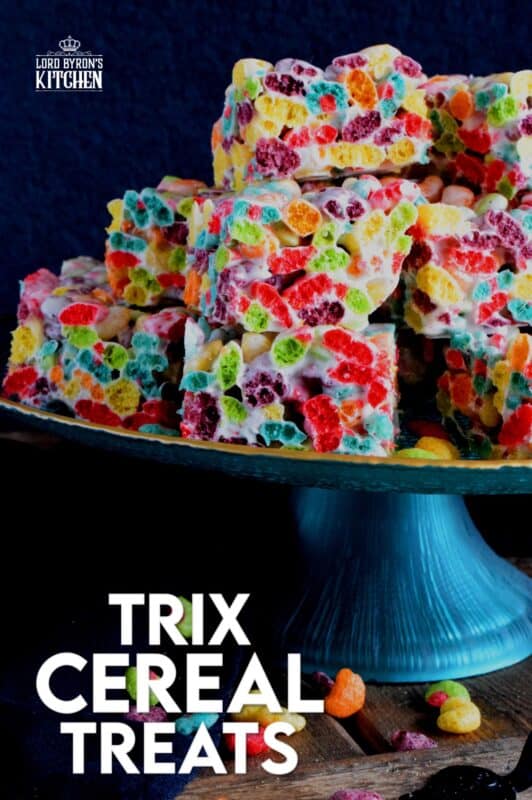 Eye-popping and attention-grabbing, Trix Cereal Treats are the perfect recipe for spending time in the kitchen with children, and they make a very delicious Easter treat too! Not only are they fun and whimsical, but they are also super gooey too! #trix #cereal #marshmallow #treats #easter