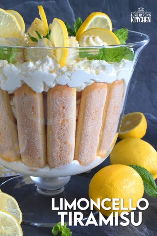 Refreshingly tart with a silky smooth and sweet mascarpone filling, Limoncello Tiramisu has to be one of the most delicious summertime desserts. With layers of light and airy ladyfingers, and a thick, slightly sweet filling, balanced with the puckering taste of fresh lemons, this dessert is completely irresistible! #limoncello #lemon #tiramisu