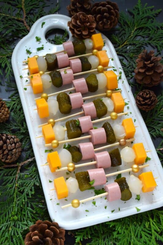 Christmas just isn't Christmas in Newfoundland without these hors d'oeuvres! Sure, they look rather simplistic and it's easy to have a dislike for canned sausages, but these are so delicious! If you can slice cheese and skewer it onto toothpicks, you can easily assemble these little appetizers! #newfie #newfoundland #appetizer #christmas #holiday