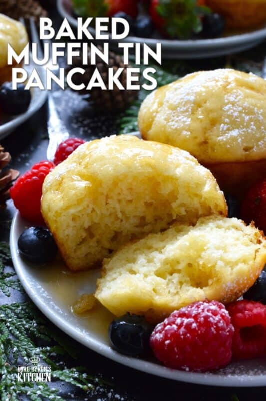 Say goodbye to standing over a griddle, watching and waiting for bubbles to form before flipping and watching and waiting some more.  Baked Muffin Tin Pancakes are super easy to make, are completely customizable, and more importantly, are super fluffy and very flavourful! #pancakes #baked #muffintin