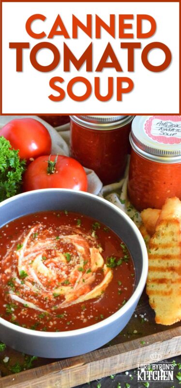 Canned Tomato Soup is a comfort food for many. A homemade version is better; made with summer fresh tomatoes and canned for winter-long freshness. Grilled cheese anyone? Keep your pantry stocked with this soup and enjoy fresh-tasting, homemade tomato soup all winter long!