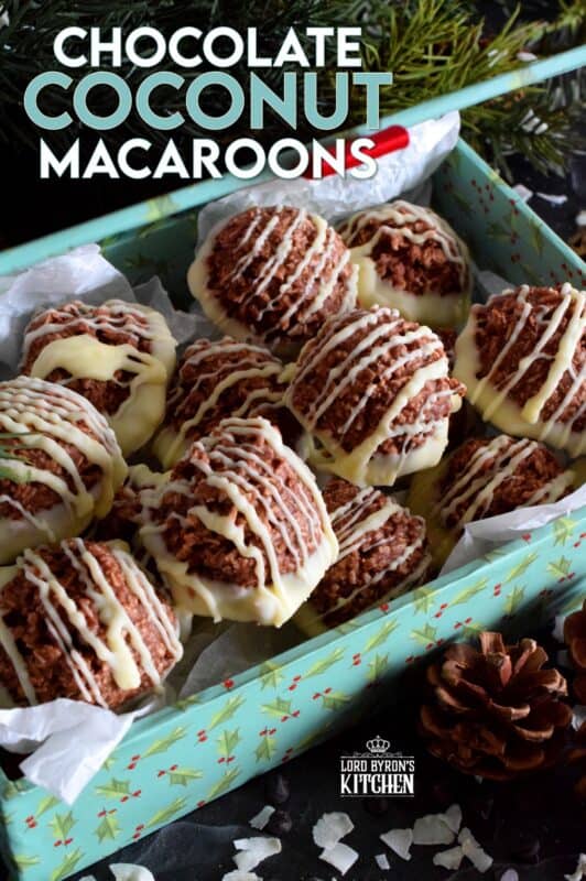These no-bake Chocolate Coconut Macaroons are an easy, decadent, chocolaty treat. Keep them classic or try adding nuts, dried fruit, or even candy! So easy to prepare and freezer-friendly too, these make a great hostess gift as well! #nobake #chocolate #coconut #coconutmacaroons #macaroons