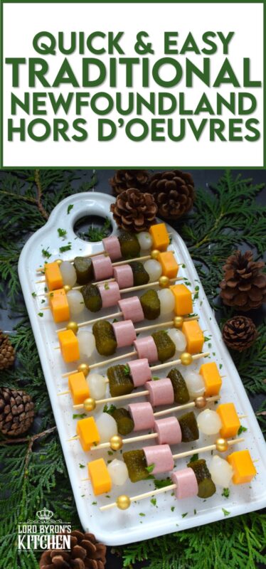 Christmas just isn't Christmas in Newfoundland without these hors d'oeuvres! Sure, they look rather simplistic and it's easy to have a dislike for canned sausages, but these are so delicious! If you can slice cheese and skewer it onto toothpicks, you can easily assemble these little appetizers! #newfie #newfoundland #appetizer #christmas #holiday