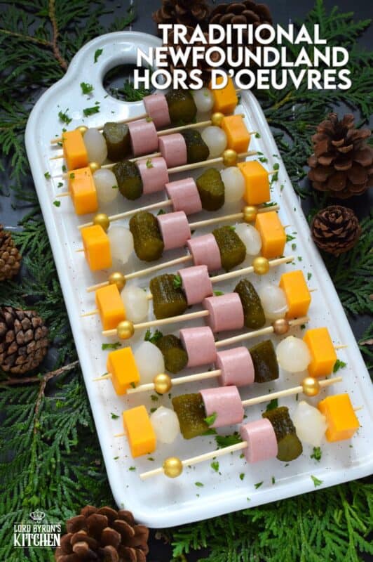 Christmas just isn't Christmas in Newfoundland without these hors d'oeuvres! Sure, they look rather simplistic and it's easy to have a dislike for canned sausages, but these are so delicious! If you can slice cheese and skewer it onto toothpicks, you can easily assemble these little appetizers! #newfie #newfoundland #appetizer #christmas #holiday