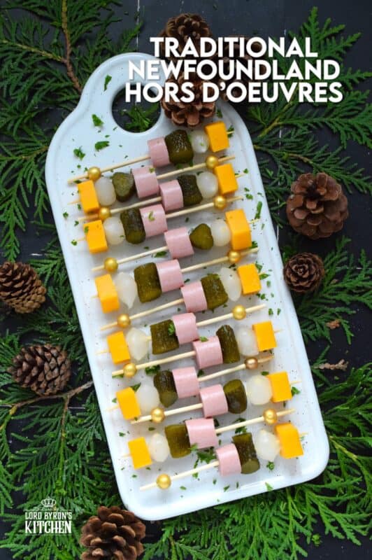 Christmas just isn't Christmas in Newfoundland without these hors d'oeuvres! Sure, they look rather simplistic and it's easy to have a dislike for canned sausages, but these are so delicious! If you can slice cheese and skewer it onto toothpicks, you can easily assemble these little appetizers! #newfie #newfoundland #appetizer #christmas #holiday