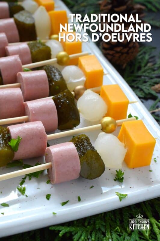 Christmas just isn't Christmas in Newfoundland without these hors d'oeuvres! Sure, they look rather simplistic and it's easy to have a dislike for canned sausages, but these are so delicious! If you can slice cheese and skewer it onto toothpicks, you can easily assemble these little appetizers! #newfie #newfoundland #appetizer #christmas #holiday