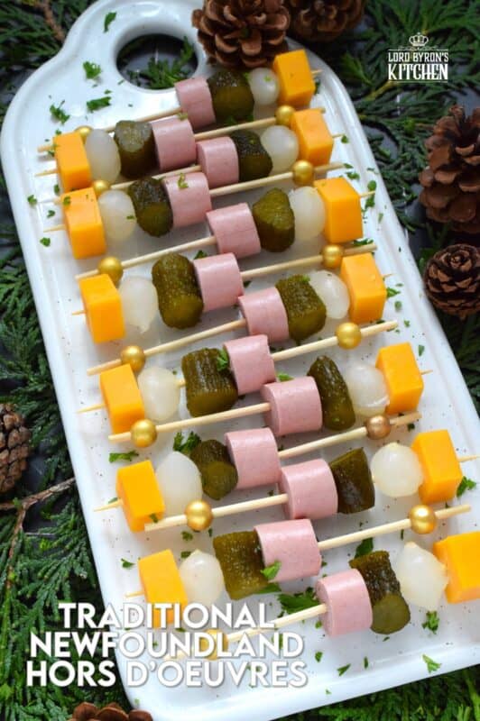 Christmas just isn't Christmas in Newfoundland without these hors d'oeuvres! Sure, they look rather simplistic and it's easy to have a dislike for canned sausages, but these are so delicious! If you can slice cheese and skewer it onto toothpicks, you can easily assemble these little appetizers! #newfie #newfoundland #appetizer #christmas #holiday
