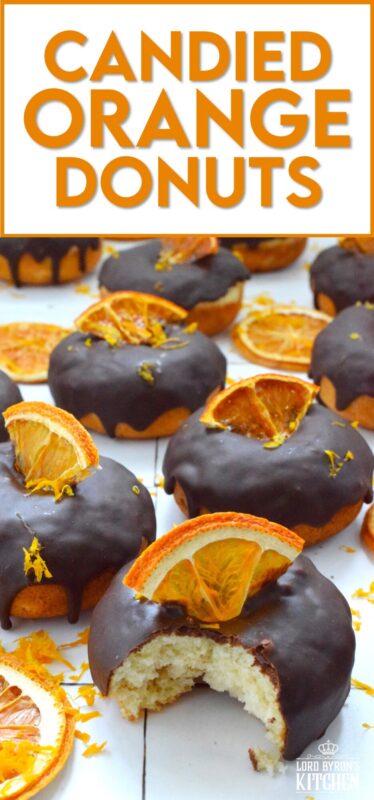 The combination of chocolate and orange is often found in holiday baking, and oranges have quite a history when it comes to being a staple in most Christmas traditions. Candied Orange Donuts is the dessert you didn't know you needed this Christmas! #candied #orange #donut #doughnut