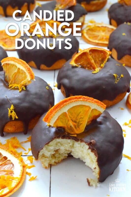 The combination of chocolate and orange is often found in holiday baking, and oranges have quite a history when it comes to being a staple in most Christmas traditions. Candied Orange Donuts is the dessert you didn't know you needed this Christmas! #candied #orange #donut #doughnut