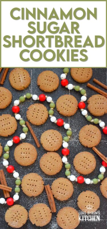 One can never get enough shortbread at Christmastime! This delicious shortbread cookie is prepared with brown sugar and cinnamon. Rolled in a cinnamon-sugar mixture, this classic, old-fashioned sweet shortbread recipe is a new and updated take on everyone's favourite holiday cookie! #cinnamon #shortbread #cookies #sugar #christmas #holiday #baking