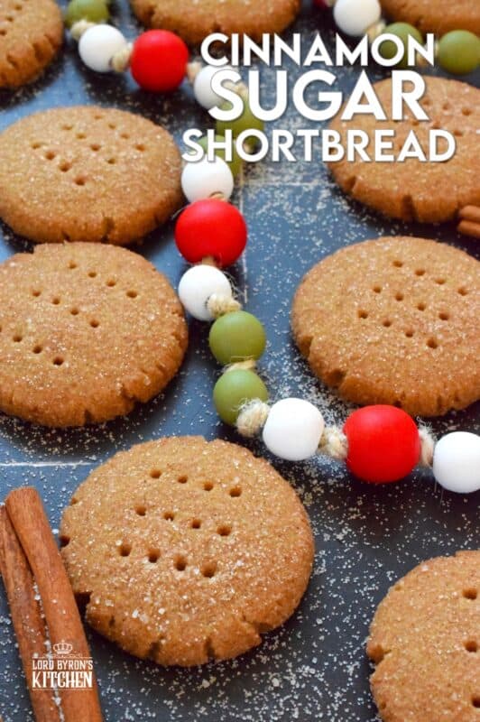 One can never get enough shortbread at Christmastime! This delicious shortbread cookie is prepared with brown sugar and cinnamon. Rolled in a cinnamon-sugar mixture, this classic, old-fashioned sweet shortbread recipe is a new and updated take on everyone's favourite holiday cookie! #cinnamon #shortbread #cookies #sugar #christmas #holiday #baking