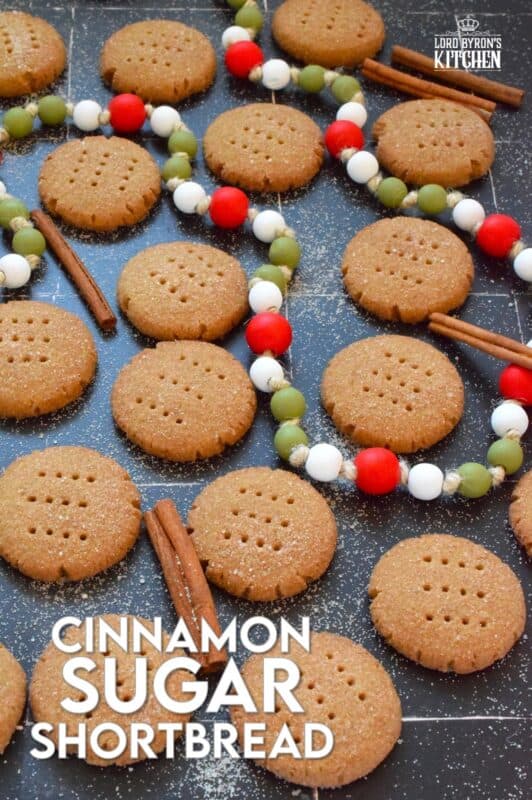 One can never get enough shortbread at Christmastime! This delicious shortbread cookie is prepared with brown sugar and cinnamon. Rolled in a cinnamon-sugar mixture, this classic, old-fashioned sweet shortbread recipe is a new and updated take on everyone's favourite holiday cookie! #cinnamon #shortbread #cookies #sugar #christmas #holiday #baking