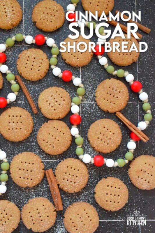 One can never get enough shortbread at Christmastime! This delicious shortbread cookie is prepared with brown sugar and cinnamon. Rolled in a cinnamon-sugar mixture, this classic, old-fashioned sweet shortbread recipe is a new and updated take on everyone's favourite holiday cookie! #cinnamon #shortbread #cookies #sugar #christmas #holiday #baking