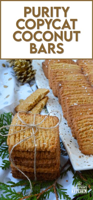 Being born and raised a Newfoundlander, I've had my fair share of Purity brand cookies and treats.  By far, the most delicious, and my personal favourite, are the coconut bars.  This Purity Copycat Coconut Bars recipe is for everyone who moved away from home and cannot easily find Purity products, and also, for those of us who think there should have been more than 10 of those coconut bars packed into the assorted biscuits package! #purity #copycat #coconut #cookies #newfoundland