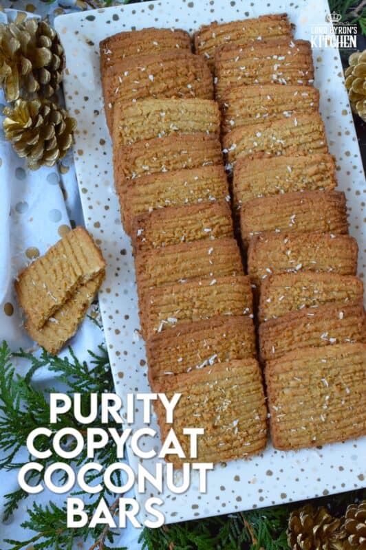 Being born and raised a Newfoundlander, I've had my fair share of Purity brand cookies and treats.  By far, the most delicious, and my personal favourite, are the coconut bars.  This Purity Copycat Coconut Bars recipe is for everyone who moved away from home and cannot easily find Purity products, and also, for those of us who think there should have been more than 10 of those coconut bars packed into the assorted biscuits package! #purity #copycat #coconut #cookies #newfoundland