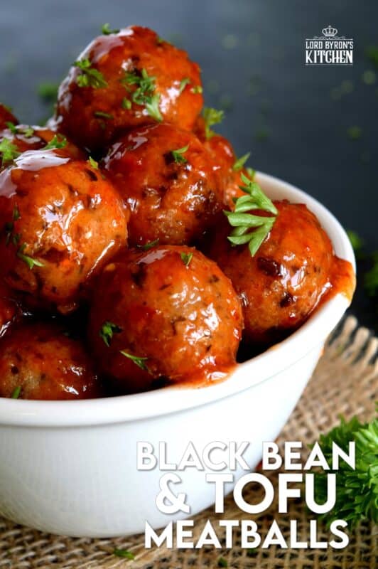 Black Bean and Tofu Meatballs are moist, flavourful, and vegetarian! Seasoned with familiar herbs and spices, and tossed in the sauce of your choice, these meatballs aim to please, and they do just that! Serve these as an appetizer, with your favourite pasta, or as I like to do, with piping hot mashed potatoes! #meatballs #blackbean #tofu #vegetarian