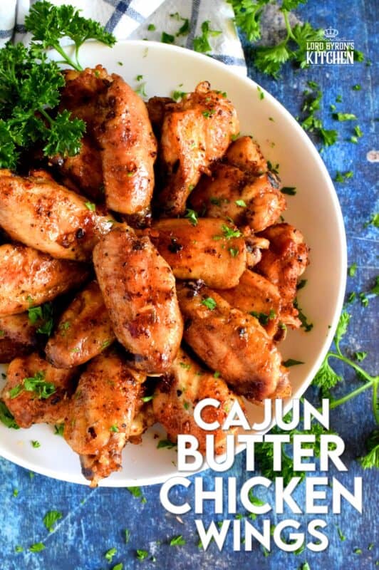 Cajun seasoning typically combines common pantry ingredients with cayenne pepper. Cajun Butter Chicken Wings is inspired by that particular seasoning blend with a few variations. Oh, and there's butter! Deliciously savoury, these wings will quickly become your new favourite! #chicken #wings #cajun #spice #baked #fried