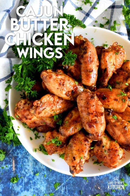 Cajun seasoning typically combines common pantry ingredients with cayenne pepper. Cajun Butter Chicken Wings is inspired by that particular seasoning blend with a few variations. Oh, and there's butter! Deliciously savoury, these wings will quickly become your new favourite! #chicken #wings #cajun #spice #baked #fried